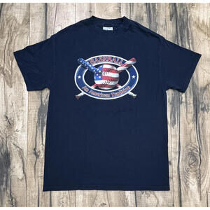 Vintage Tennessee River Baseball American Tradition Flag Stars T shirt USA made.